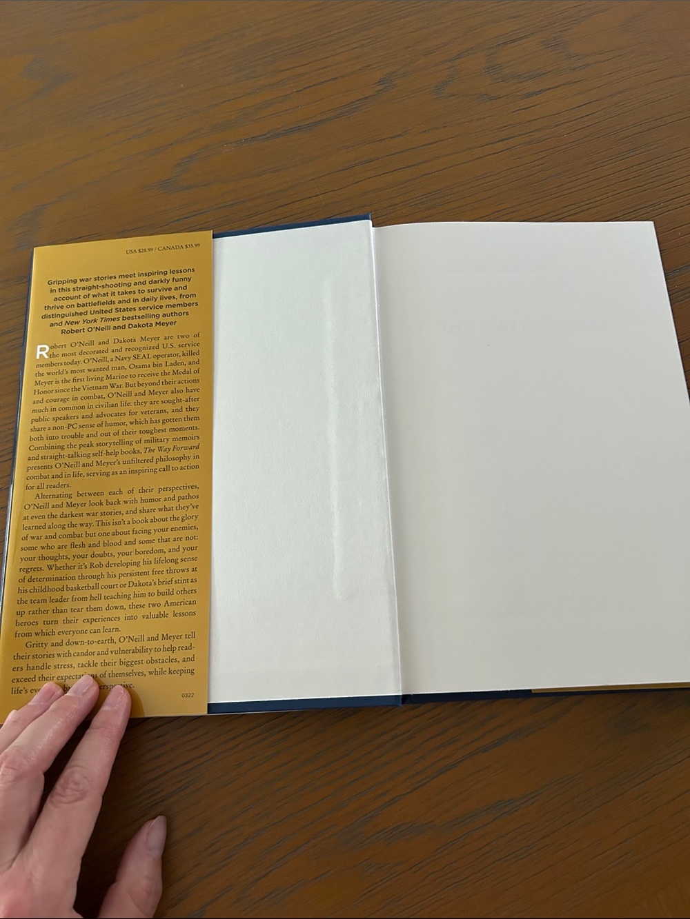 The Way Forward by Robert O'Neill & Dakota Meyer Hardcover Book - Picture 3 of 3
